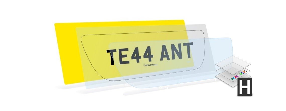 Hybrid number plate components Hybrid number plate components