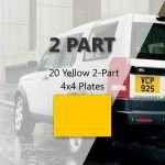 20 Yellow 2-Part 4×4 Plates