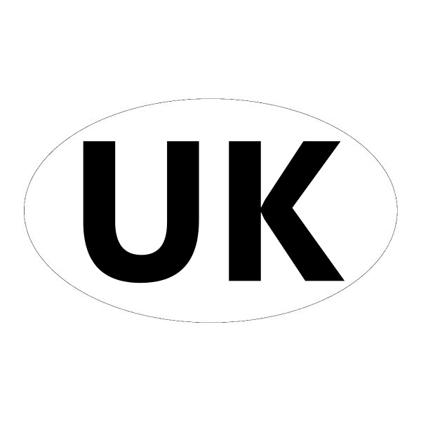 10 UK Oval Stickers