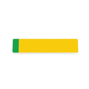 Oblong Yellow ZEV Badge Reflective