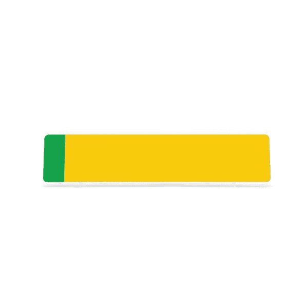 Oblong Yellow ZEV Badge Reflective