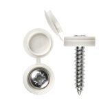 Screws-with-White-Caps-Closeup