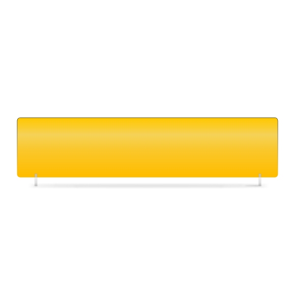 lg090y - Yellow 530x121mm ABS Plates