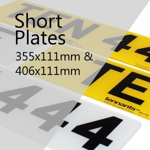 Tennants Short Plates - For 3 to 6 Digit Plates