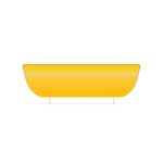 053 Shaped Plate: Yellow EnviroPlate - 575x160mm