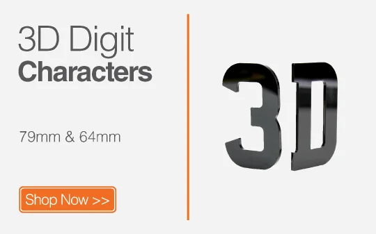 3D Digit Letters and Numbers