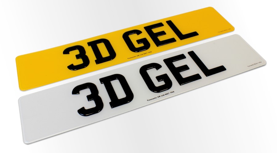 Pair of Number Plates using 3D GEL Digits Pair of Number Plates using 3D GEL Digits