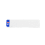 Oblong White National UK Flag Reflective