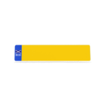 Oblong Yellow National SCO Flag Reflective